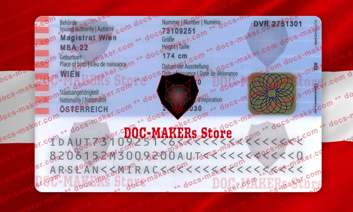 Austria ID Card – PSD Template